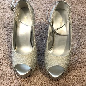 Women’s Silver Sparkle Stilettos size 38 EU 7.5